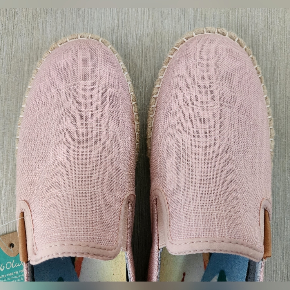Olukai Women's Kaula Pa'a Kapa Convertible Espadrille~PINK CANVAS ~SIZE 6.5 *NEW - Picture 3 of 10